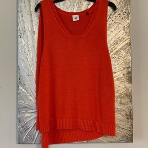 Cabi Orange Asymmetrical Sweater Vest / Tank